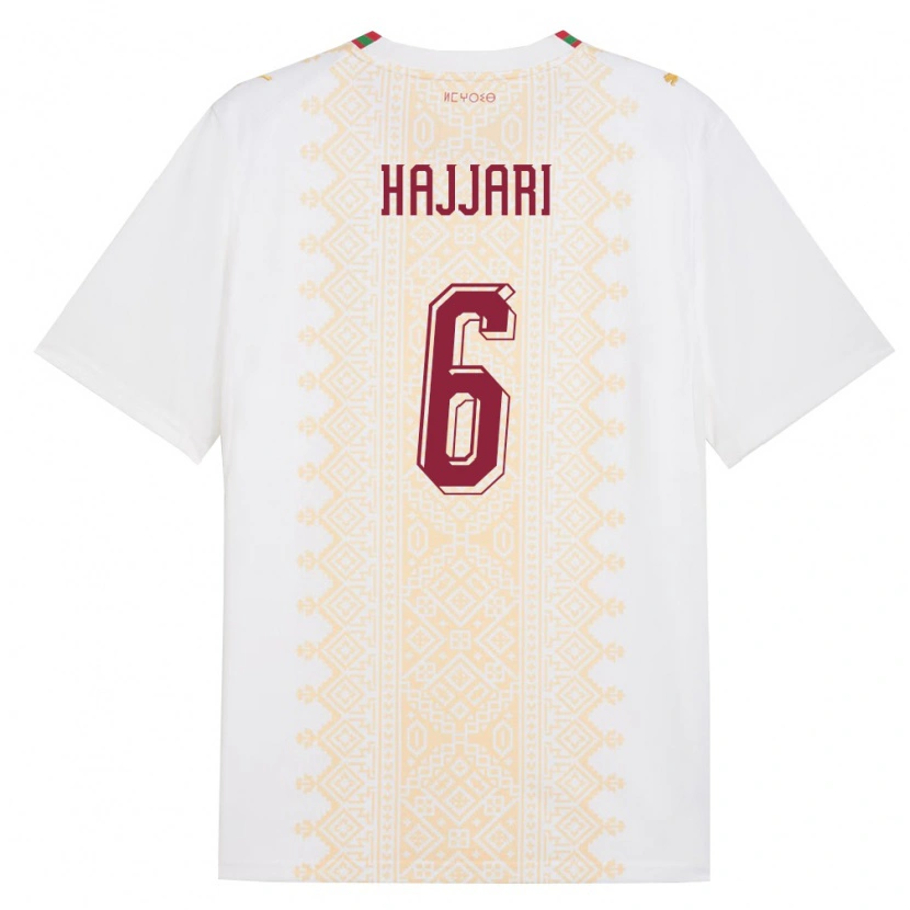 DanxenレディースモロッコRayhan Hajjari#6白 金 赤アウェイシャツ26-28ジャージーユニフォーム