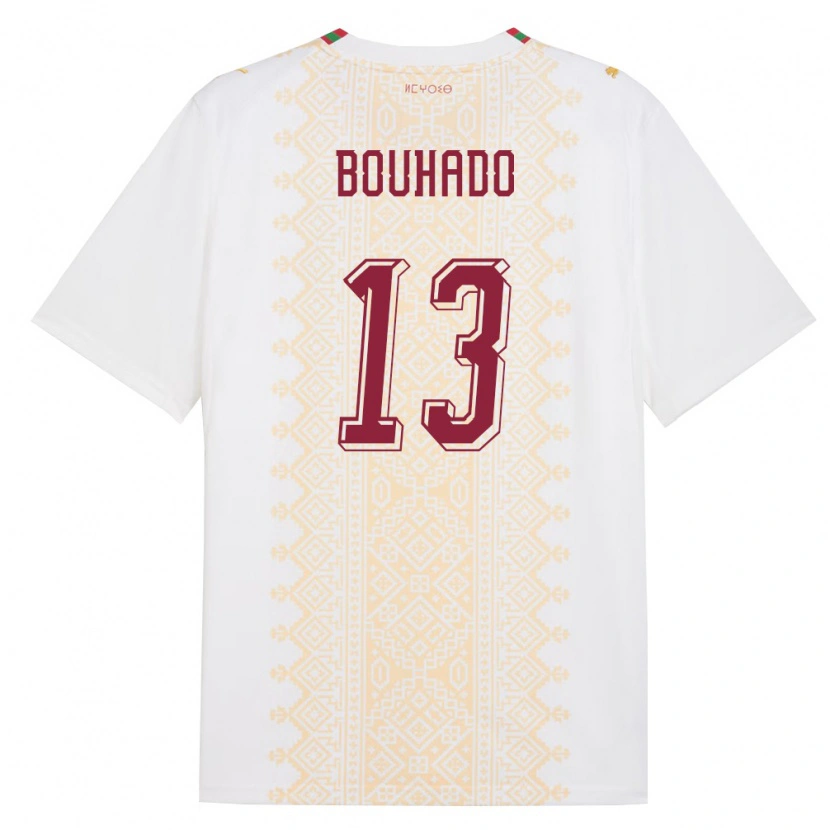 DanxenレディースモロッコNizar Bouhado#13白 金 赤アウェイシャツ26-28ジャージーユニフォーム