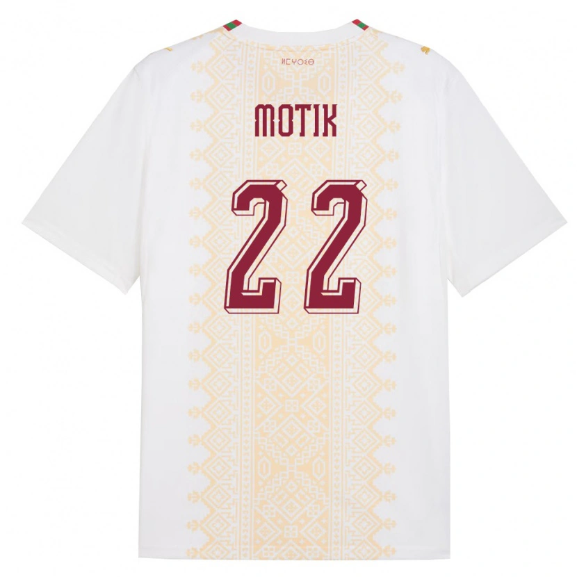 DanxenレディースモロッコIlyass Motik#22白 金 赤アウェイシャツ26-28ジャージーユニフォーム