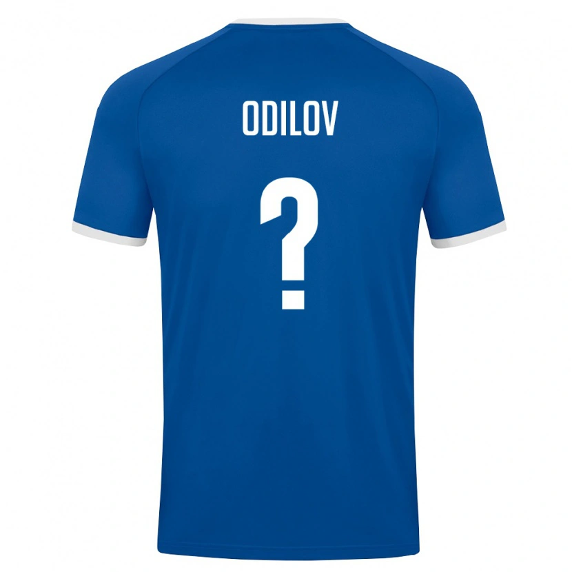 DanxenキッズウズベキスタンShekhroj Odilov#0ロイヤルブルー 白ホームシャツ26-28ジャージーユニフォーム