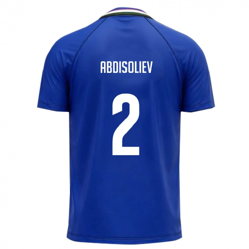 DanxenキッズウズベキスタンMashkhurbek Abdisoliev#2ロイヤルブルー 白ホームシャツ26-28ジャージーユニフォーム