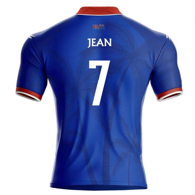 DanxenキッズハイチElikenson Jean#7青 赤 白ホームシャツ26-28ジャージーユニフォーム