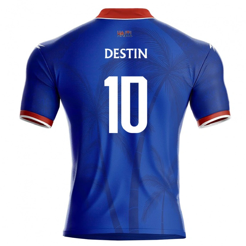 Danxenキッズハイチブライアン・デスティン#10青 赤 白ホームシャツ26-28ジャージーユニフォーム