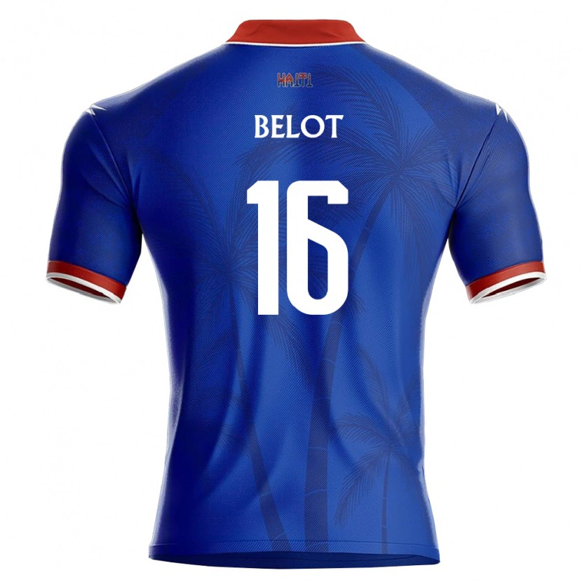 DanxenキッズハイチXavier Belot#16青 赤 白ホームシャツ26-28ジャージーユニフォーム