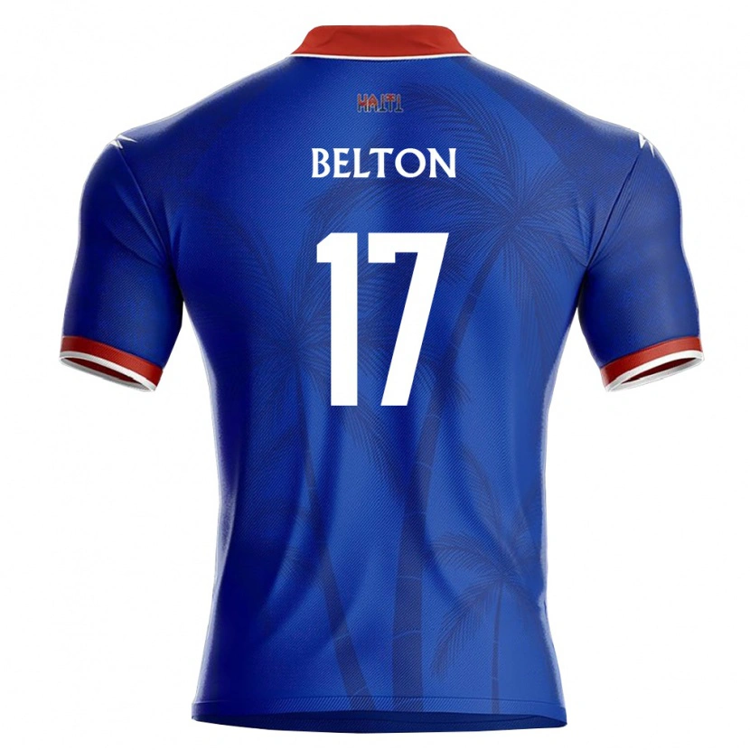 DanxenキッズハイチJhon-Widy Belton#17青 赤 白ホームシャツ26-28ジャージーユニフォーム
