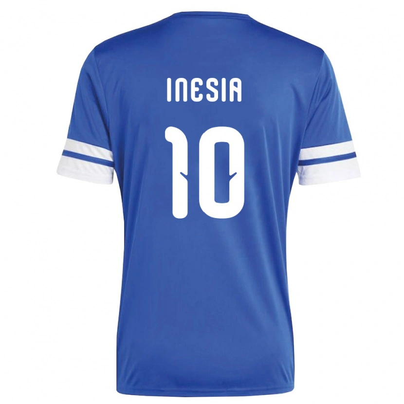 Danxenキッズキュラソー島Luigi Inesia#10紺 白ホームシャツ26-28ジャージーユニフォーム