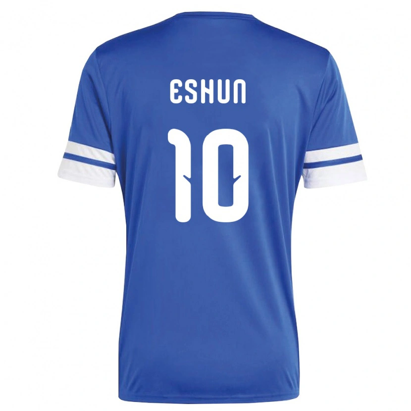 Danxenキッズキュラソー島Kayne Eshun#10紺 白ホームシャツ26-28ジャージーユニフォーム