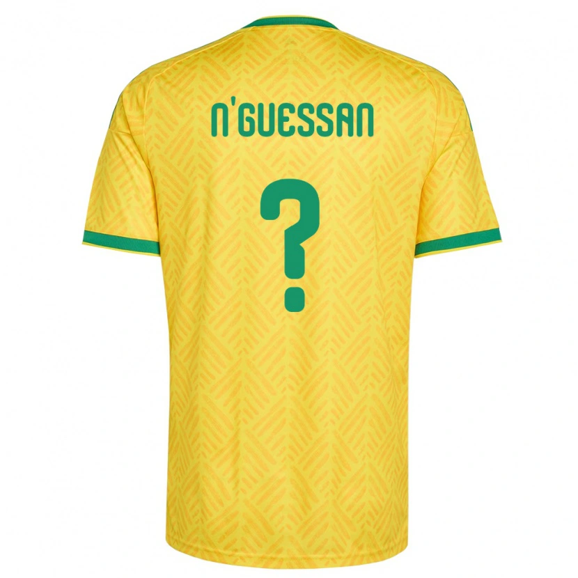 Danxenキッズ南アフリカSiyabonga N'guessan#0黄 緑ホームシャツ26-28ジャージーユニフォーム