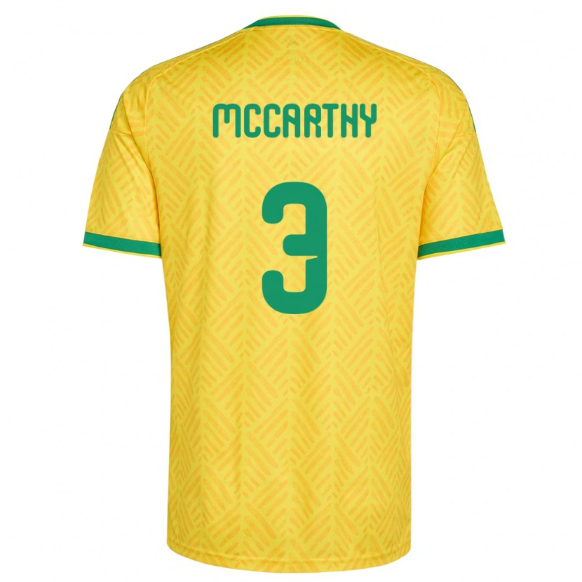 Danxenキッズ南アフリカAden Mccarthy#3黄 緑ホームシャツ26-28ジャージーユニフォーム