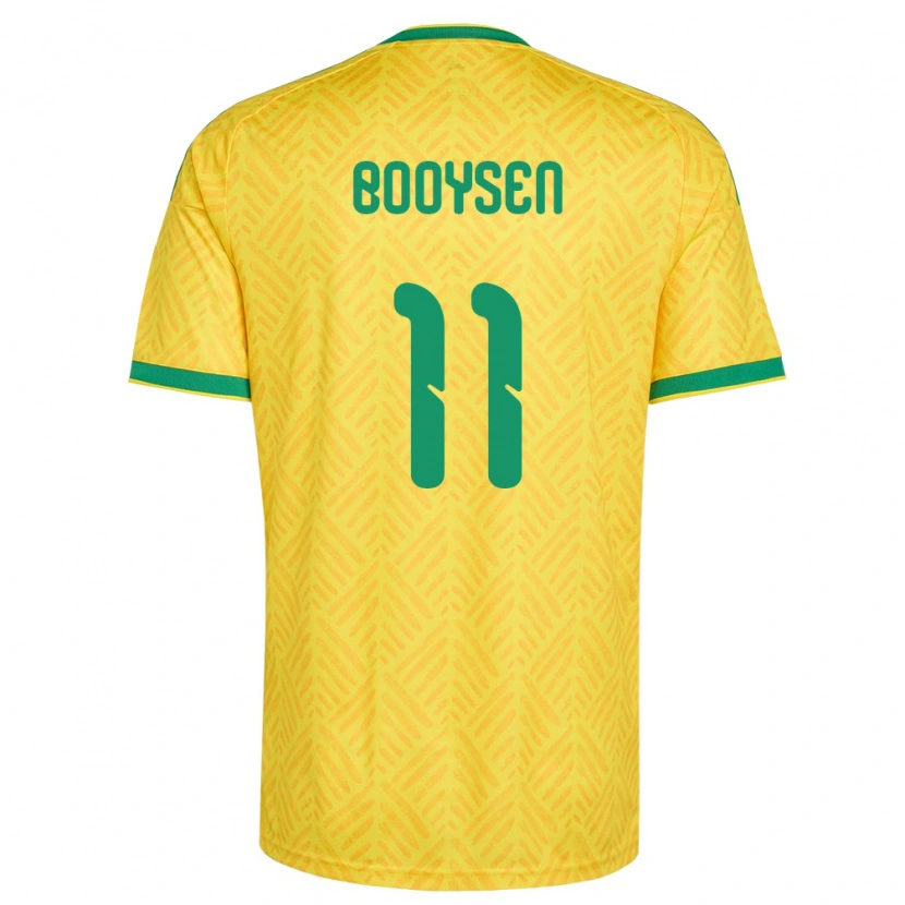 Danxenキッズ南アフリカAlwande Booysen#11黄 緑ホームシャツ26-28ジャージーユニフォーム