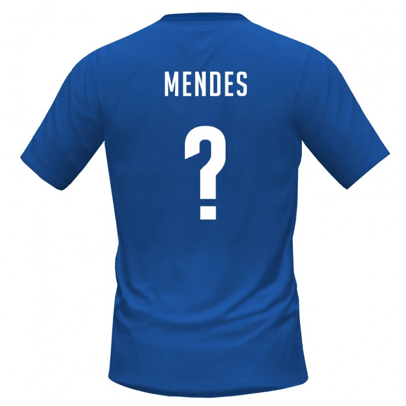 DanxenキッズカーボベルデJordan Mendes#0ロイヤルブルー 赤ホームシャツ26-28ジャージーユニフォーム