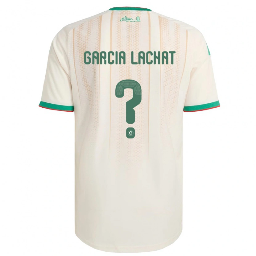 DanxenキッズアルジェリアRayan Garcia Lachat#0オフホワイト 緑 赤ホームシャツ26-28ジャージーユニフォーム