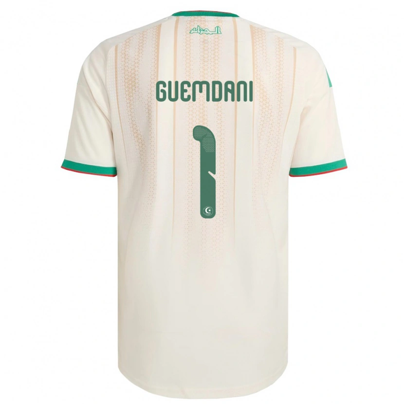 DanxenキッズアルジェリアIvan Guemdani#1オフホワイト 緑 赤ホームシャツ26-28ジャージーユニフォーム