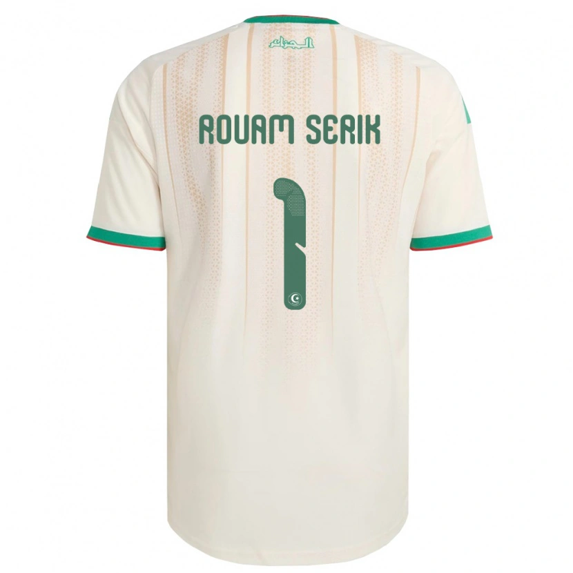 DanxenキッズアルジェリアLahouari Rouam Serik#1オフホワイト 緑 赤ホームシャツ26-28ジャージーユニフォーム