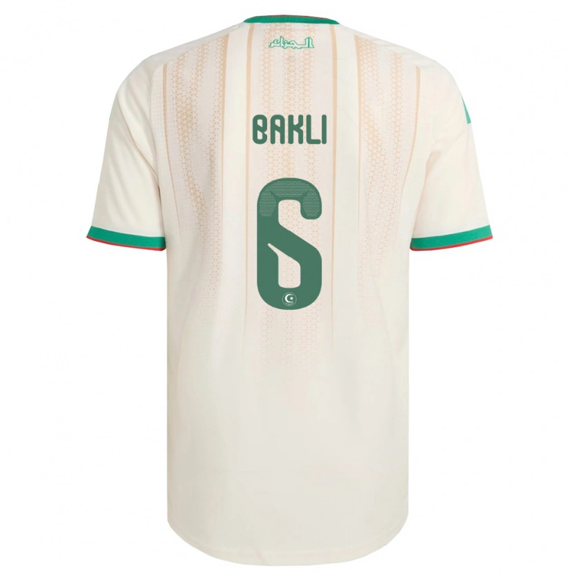 DanxenキッズアルジェリアAbdeselam Bakli#6オフホワイト 緑 赤ホームシャツ26-28ジャージーユニフォーム