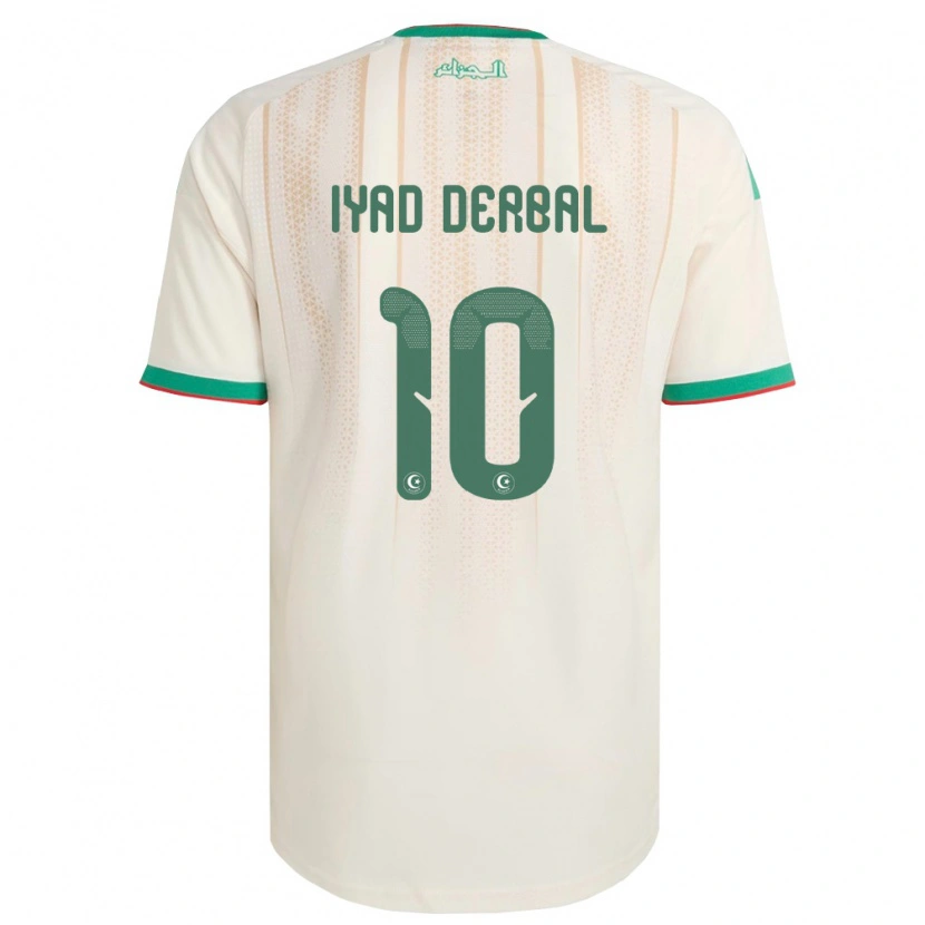 DanxenキッズアルジェリアBassem Iyad Derbal#10オフホワイト 緑 赤ホームシャツ26-28ジャージーユニフォーム