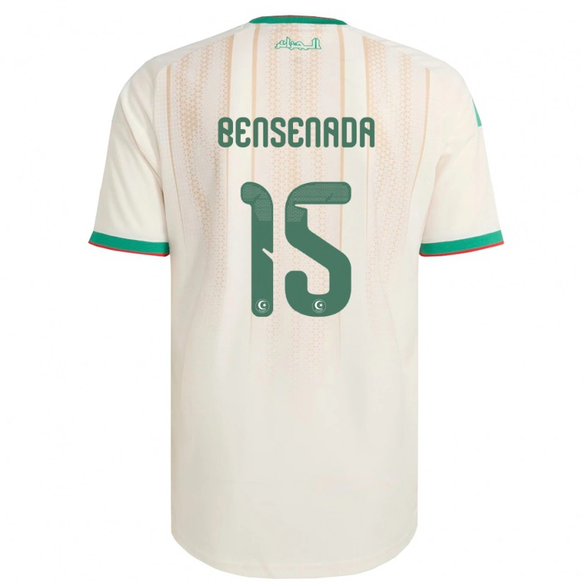 DanxenキッズアルジェリアIlyes Bensenada#15オフホワイト 緑 赤ホームシャツ26-28ジャージーユニフォーム