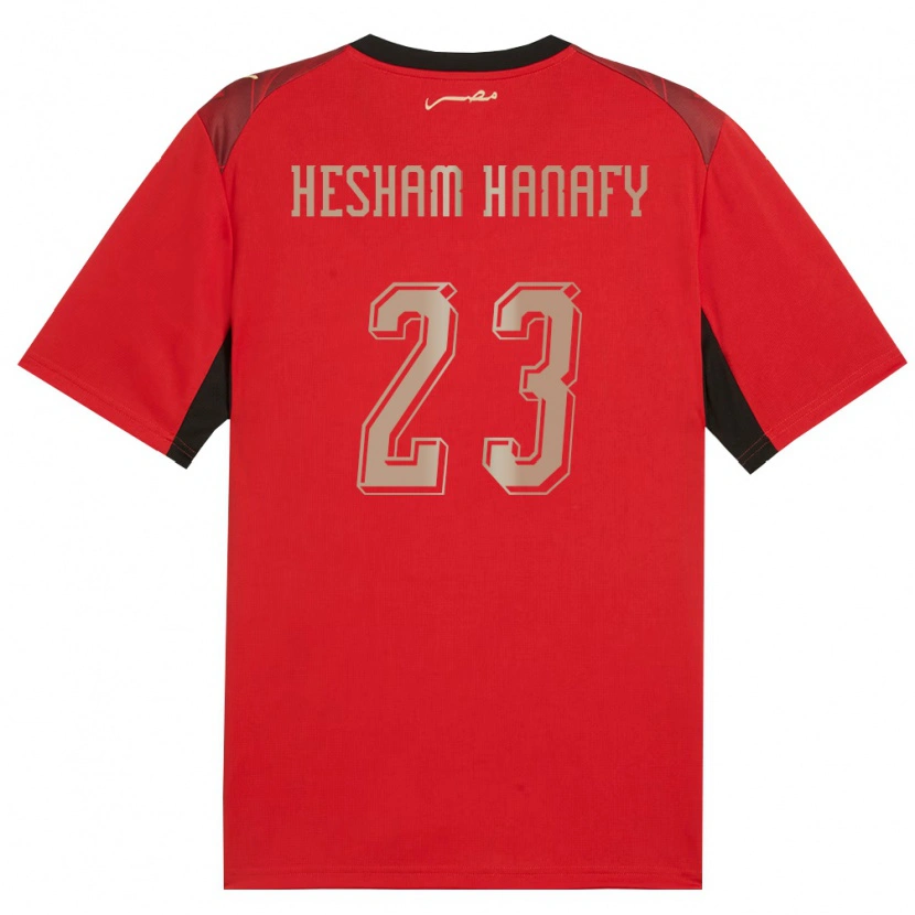 DanxenキッズエジプトYassin Hesham Hanafy#23赤 黒 金ホームシャツ26-28ジャージーユニフォーム