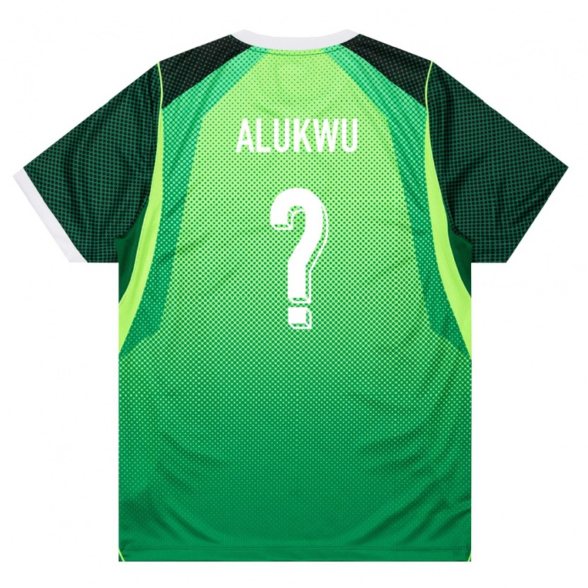 DanxenキッズナイジェリアJonathan Alukwu#0緑 白ホームシャツ26-28ジャージーユニフォーム
