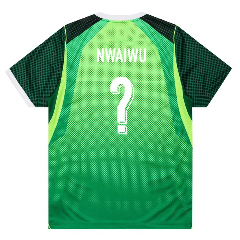 DanxenキッズナイジェリアChibuike Nwaiwu#0緑 白ホームシャツ26-28ジャージーユニフォーム