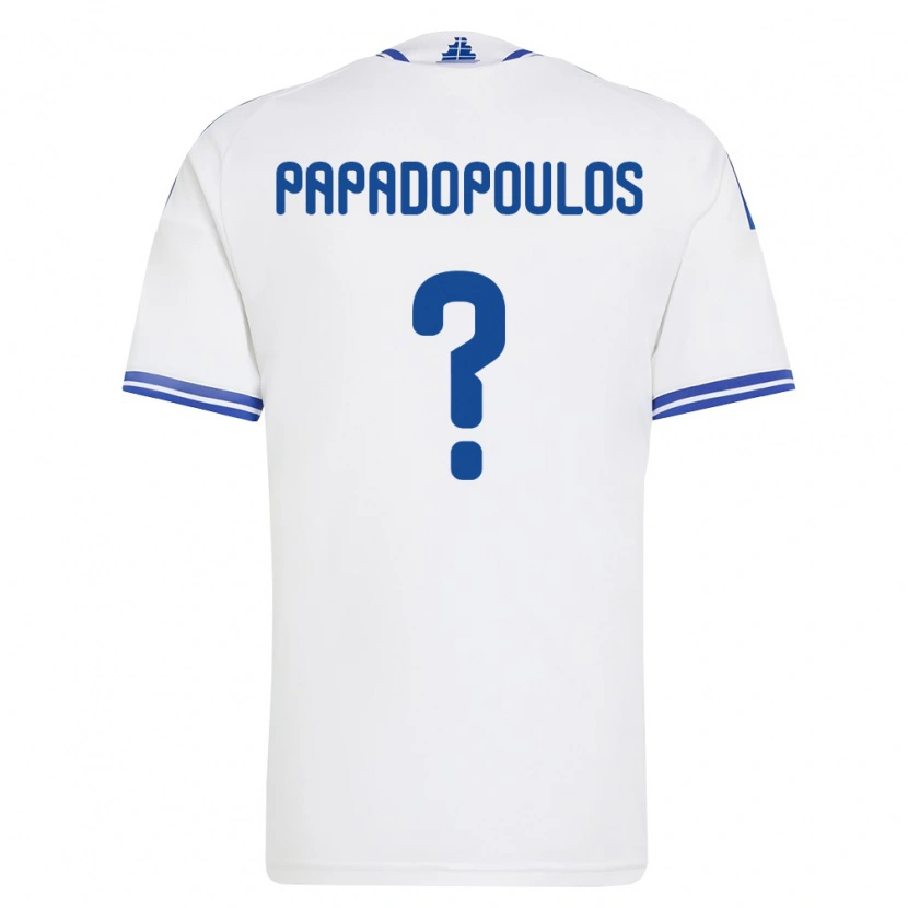 DanxenキッズギリシャChristos Papadopoulos#0白 青ホームシャツ26-28ジャージーユニフォーム