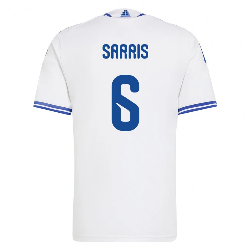 DanxenキッズギリシャGiannis Sarris#6白 青ホームシャツ26-28ジャージーユニフォーム