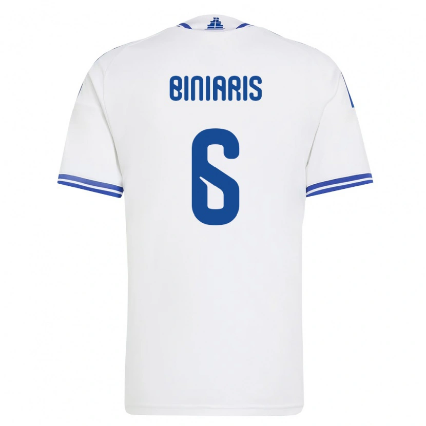 DanxenキッズギリシャPanagiotis Biniaris#6白 青ホームシャツ26-28ジャージーユニフォーム