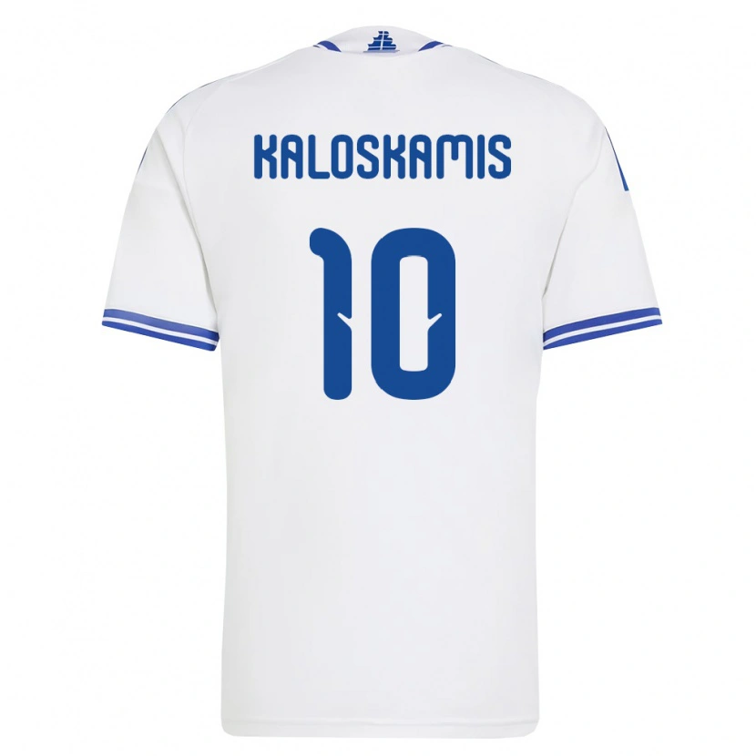 DanxenキッズギリシャDimitrios Kaloskamis#10白 青ホームシャツ26-28ジャージーユニフォーム