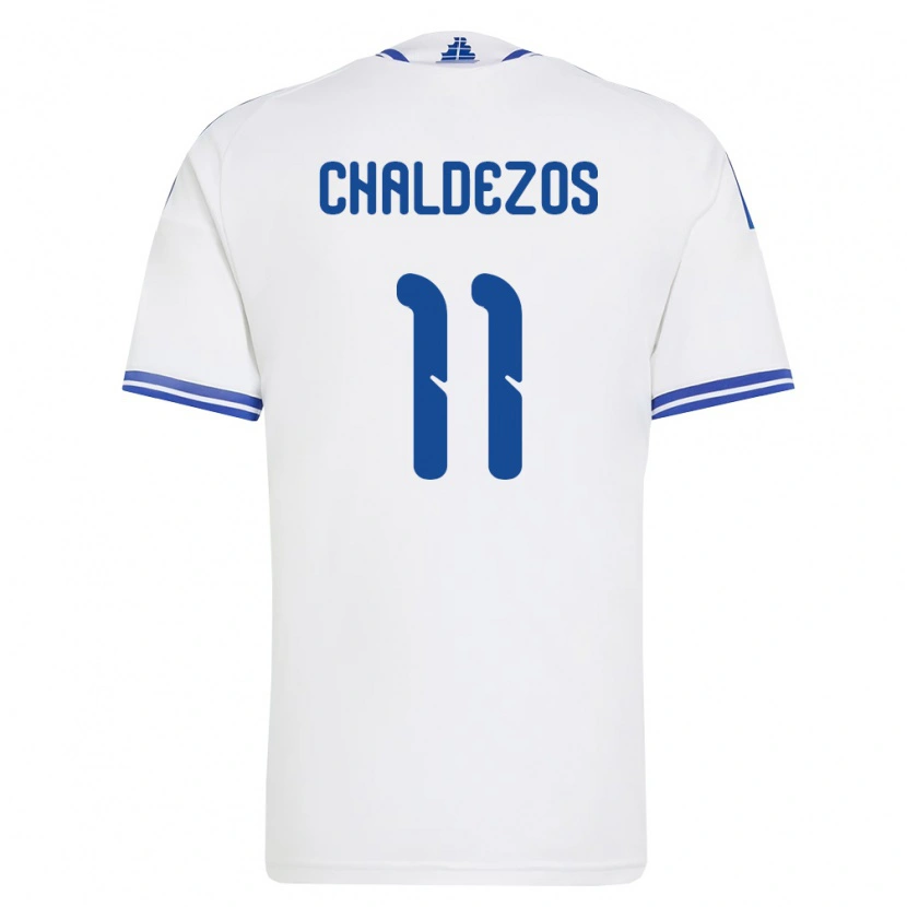 DanxenキッズギリシャNikolaos Chaldezos#11白 青ホームシャツ26-28ジャージーユニフォーム