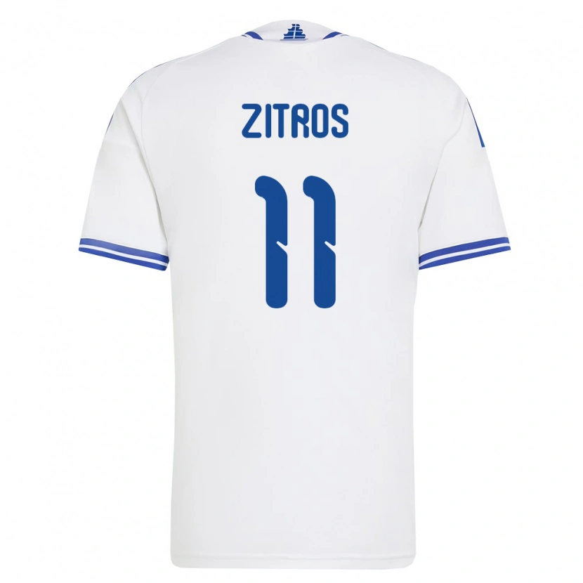 DanxenキッズギリシャMenelaos Zitros#11白 青ホームシャツ26-28ジャージーユニフォーム