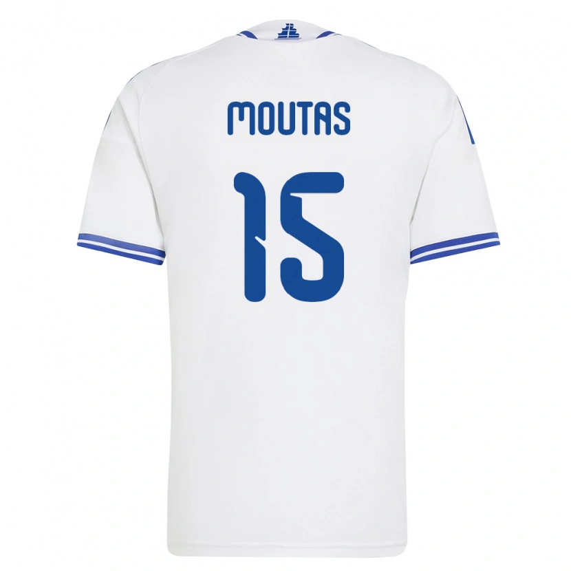 DanxenキッズギリシャAngelos Moutas#15白 青ホームシャツ26-28ジャージーユニフォーム
