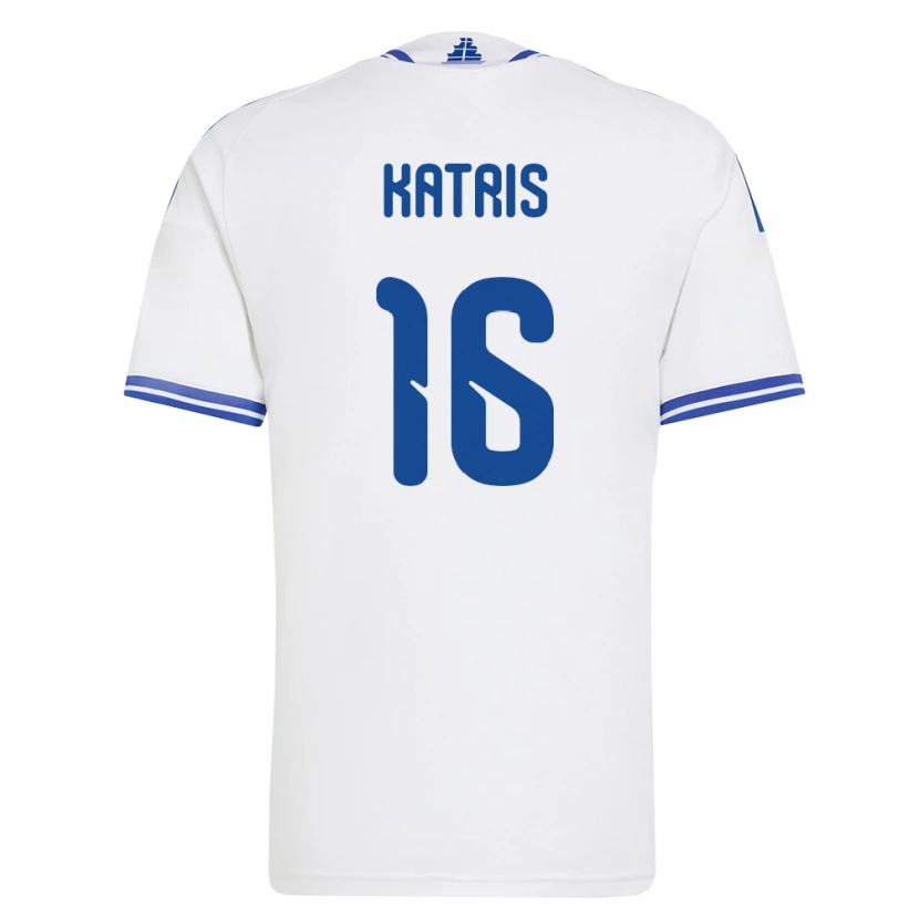 DanxenキッズギリシャGeorgios Katris#16白 青ホームシャツ26-28ジャージーユニフォーム