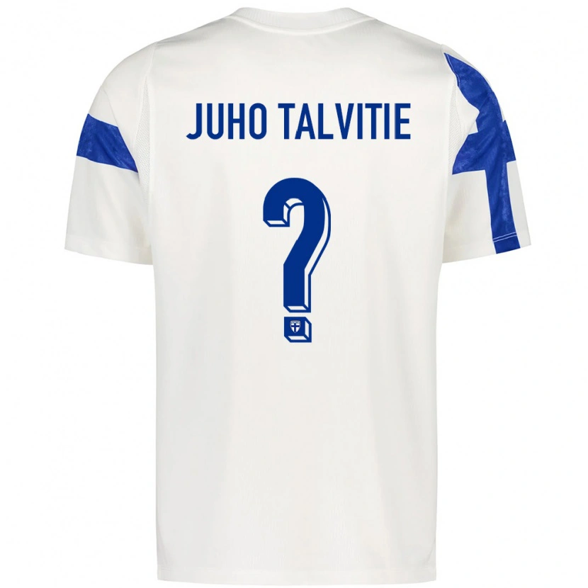 Danxenキッズフィンランドユホ・タルヴィティエ#0白 青ホームシャツ26-28ジャージーユニフォーム