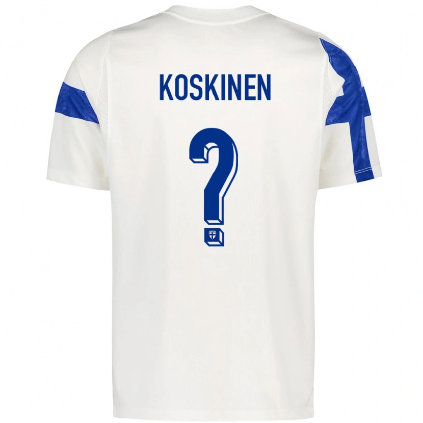 DanxenキッズフィンランドRoni Koskinen#0白 青ホームシャツ26-28ジャージーユニフォーム