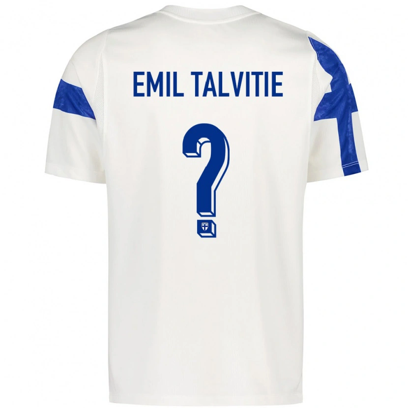 DanxenキッズフィンランドEmil Talvitie#0白 青ホームシャツ26-28ジャージーユニフォーム