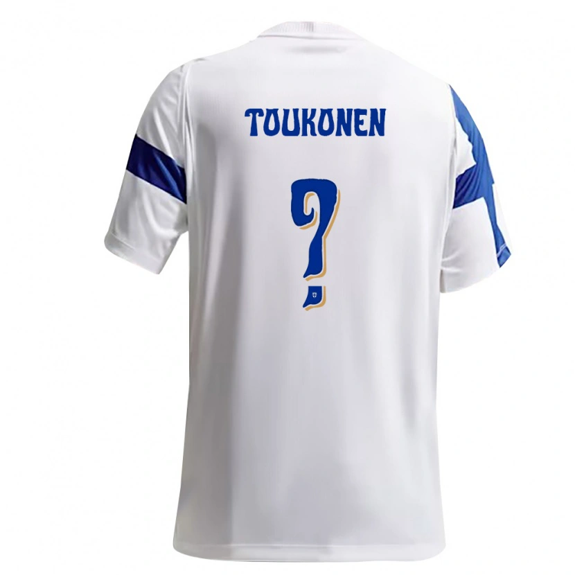 DanxenキッズフィンランドMax Toukonen#0白 青ホームシャツ26-28ジャージーユニフォーム