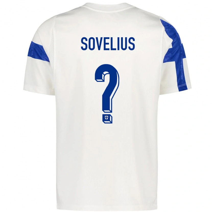 DanxenキッズフィンランドTomas Sovelius#0白 青ホームシャツ26-28ジャージーユニフォーム