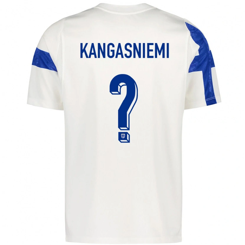 DanxenキッズフィンランドIiro Kangasniemi#0白 青ホームシャツ26-28ジャージーユニフォーム