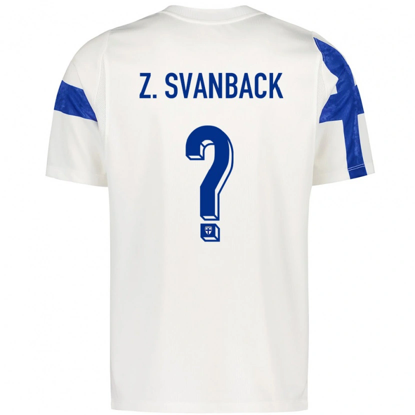 DanxenキッズフィンランドZack Svanbäck#0白 青ホームシャツ26-28ジャージーユニフォーム