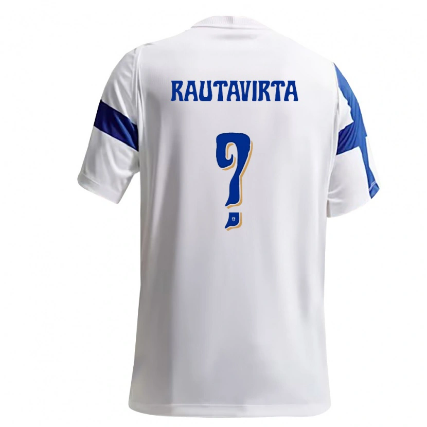 DanxenキッズフィンランドRasmus Rautavirta#0白 青ホームシャツ26-28ジャージーユニフォーム