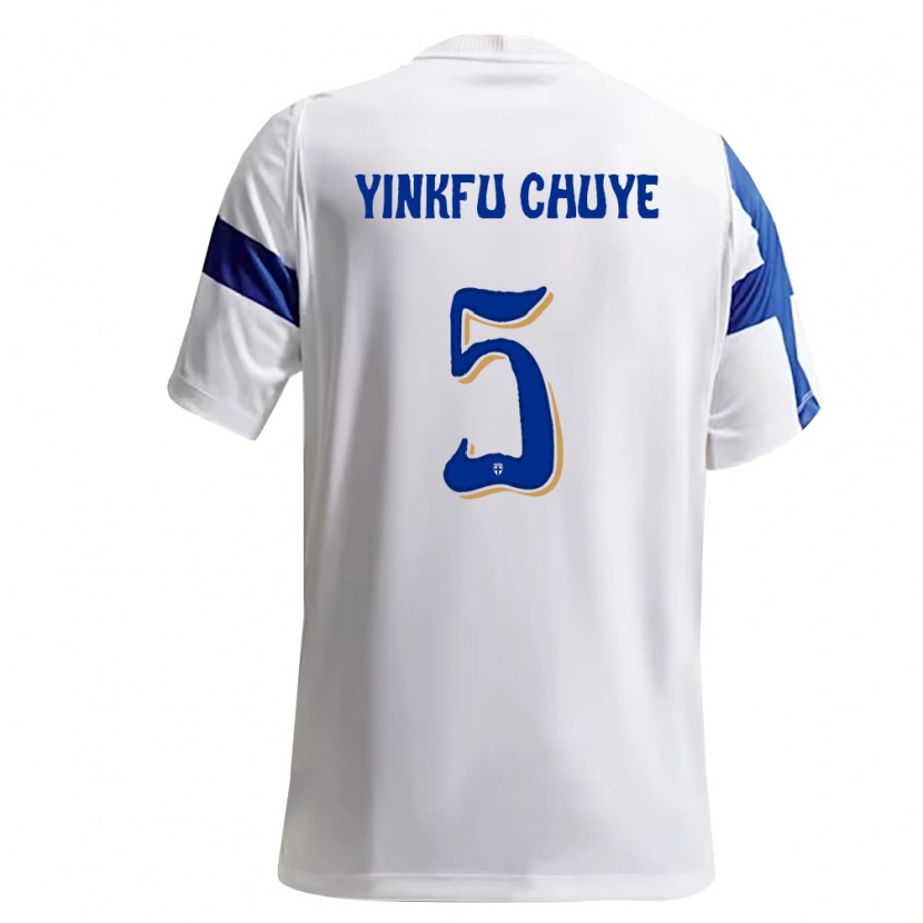DanxenキッズフィンランドMiguel Yinkfu Chuye#5白 青ホームシャツ26-28ジャージーユニフォーム