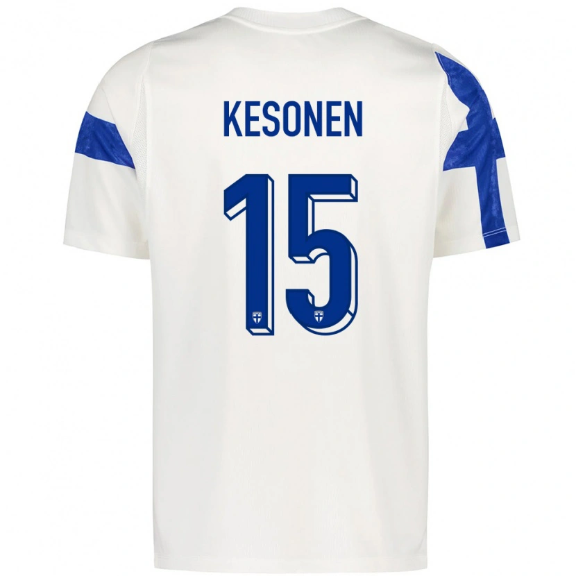 DanxenキッズフィンランドDaniel Kesonen#15白 青ホームシャツ26-28ジャージーユニフォーム