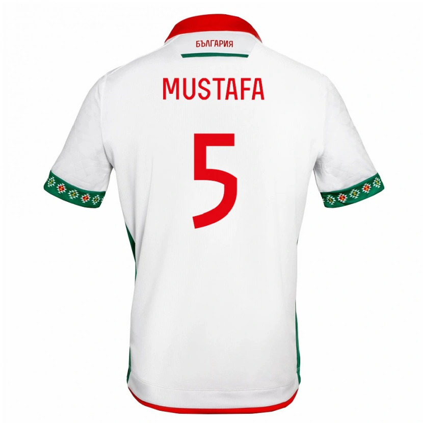 DanxenキッズブルガリアTimur Mustafa#5白 緑 赤ホームシャツ26-28ジャージーユニフォーム
