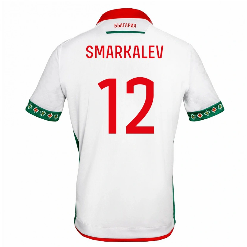 DanxenキッズブルガリアStefan Smarkalev#12白 緑 赤ホームシャツ26-28ジャージーユニフォーム