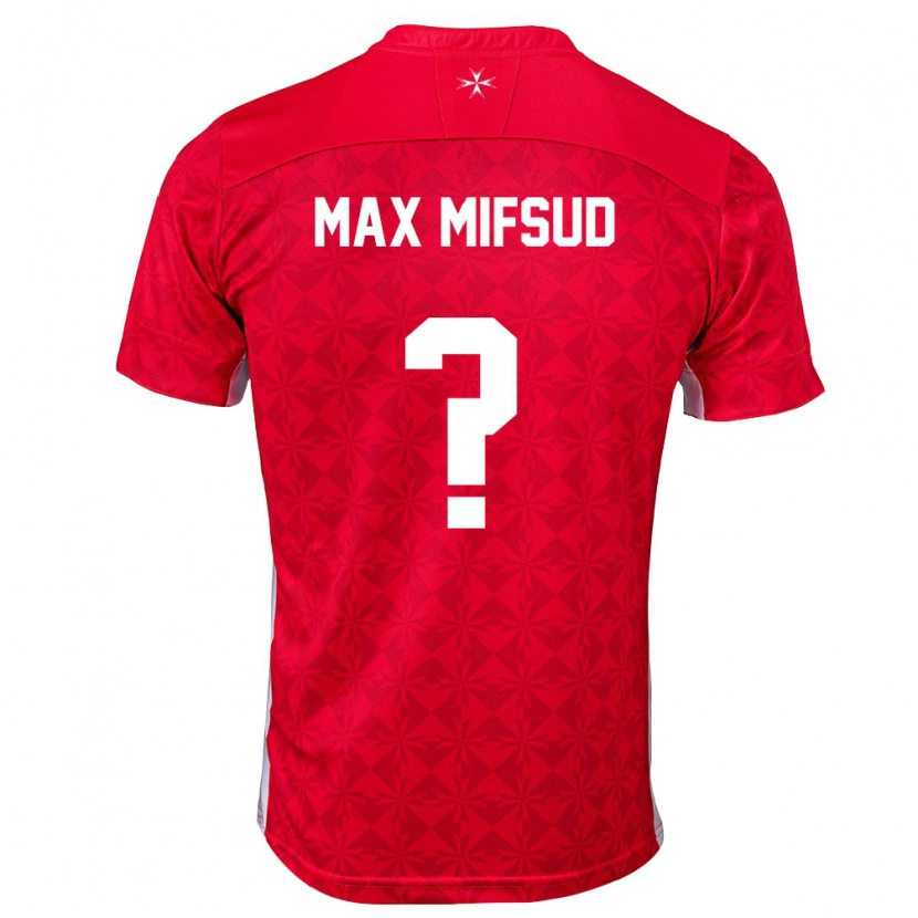 DanxenキッズマルタMax Mifsud#0赤 白ホームシャツ26-28ジャージーユニフォーム