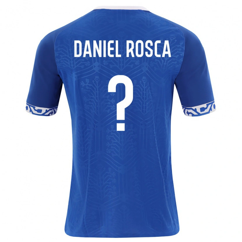 DanxenキッズモルドバDaniel Rosca#0ロイヤルブルー 白ホームシャツ26-28ジャージーユニフォーム