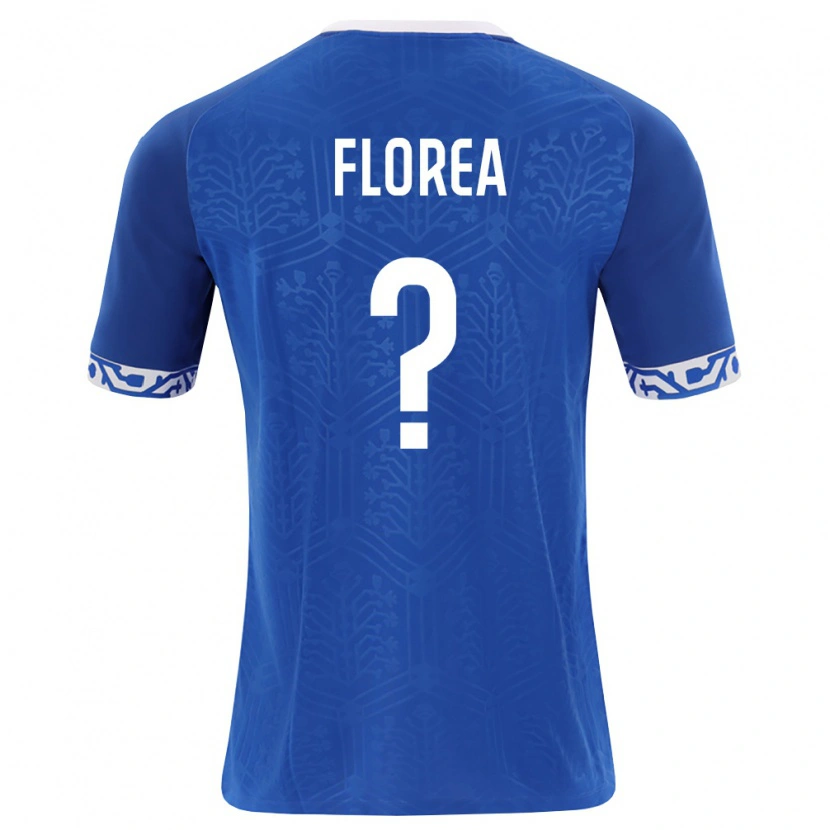 DanxenキッズモルドバBogdan Florea#0ロイヤルブルー 白ホームシャツ26-28ジャージーユニフォーム