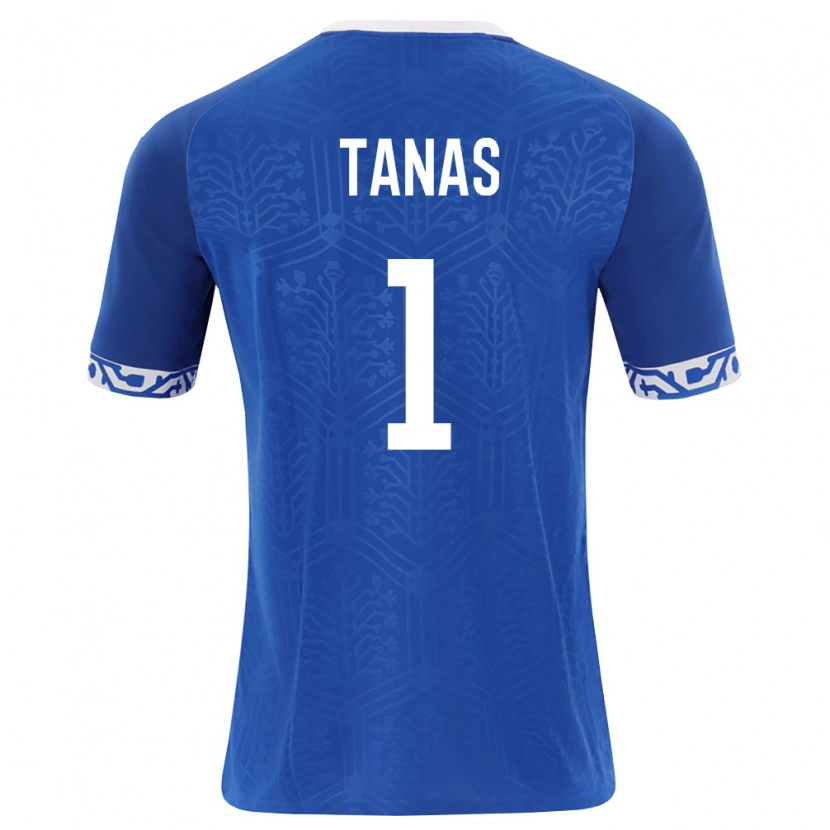 DanxenキッズモルドバGabriel Tanas#1ロイヤルブルー 白ホームシャツ26-28ジャージーユニフォーム
