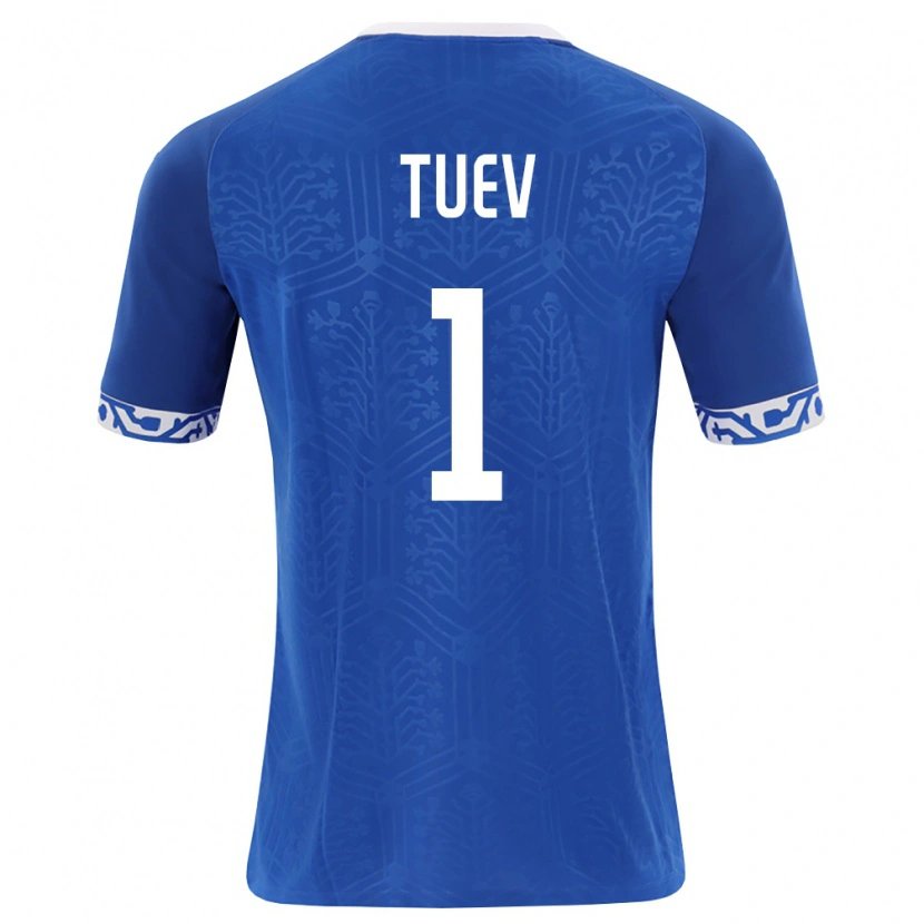 DanxenキッズモルドバArtur Tuev#1ロイヤルブルー 白ホームシャツ26-28ジャージーユニフォーム