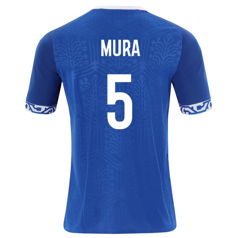 DanxenキッズモルドバArtemii Mura#5ロイヤルブルー 白ホームシャツ26-28ジャージーユニフォーム
